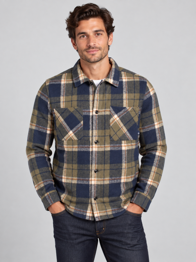 Afbeelding van KS15029 Field Check Army - Overshirt in Flanel  -  Kronstadt